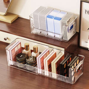 Home Extendable Desktop Storage <b>Box</b> For <b>Makeup</b> Organizers 4 In 1 Transparent With Dividers U Shaped Telescopic Design - Product Image 2