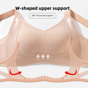 Reggiseno senza Show senza cuciture romantico con motivo solido In pizzo lavorato a maglia senza fili supporto Push-Up completo comodo leggero In-Stock - Product Image 6