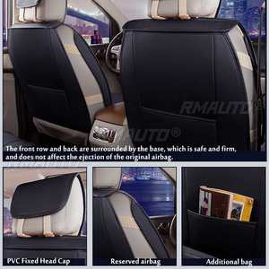 Ensemble de housses de siège de voiture en cuir PU universelles pour la plupart des voitures, protection de siège auto, coussin confortable pour siège de voiture, tapis, oreiller, automobiles - Product Image 2