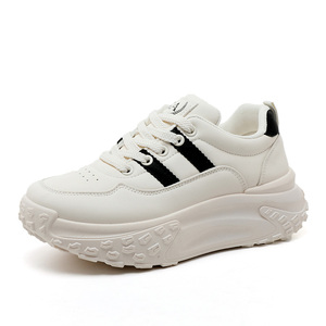 LYKU 2026 Nouvelles Chaussures Femme Tendance Printemps-Été-Automne à Semelle Épaisse Respirantes Antidérapantes EVERGREEN à Lacets Rehaussantes Sportives - Product Image 2