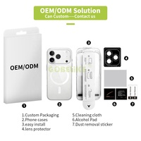 Protection d'écran en verre trempé Super X pour téléphone, transparence 99%, installation automatique pour iPhone 17 16 15 Samsung S26 S25