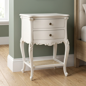 European Style Bedside <b>Table</b> <b>White</b> Solid Wood Mahogany MDF Panel French Bedroom Furniture Nightstand for Home Hotel ApartmentUse - Product Image 3