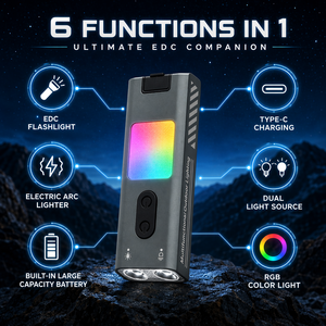 High Lumens Dual Source EDC Hat clip lamp RGB Electric Arc Lighter <b>LED</b> Torch for Outdoor Camping Hiking Survival <b>LED</b> Flashlight - Product Image 6