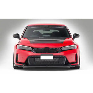 Répartiteur de lèvre inférieure de pare-chocs avant en fibre de carbone véritable pour Honda Civic Type R FL5 <span class=keywords><strong>2023</strong></span> +. - Product Image 3