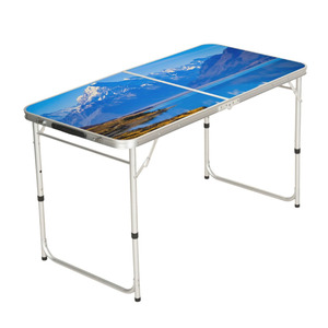 120*60 aluminio plegable Camping cerveza <span class=keywords><strong>Pong</strong></span> <span class=keywords><strong>mesa</strong></span> para diseño moderno Cocina Barbacoa Camping uso plegable aleación al aire libre Picnic - Product Image 2