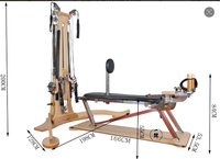 Reformer Pilates en Bois d'Érable avec Tour, Résistance à Ressort Réglable, Conception Portable pour Studio de Pilates, Entraînement Corporel, Certifié CE