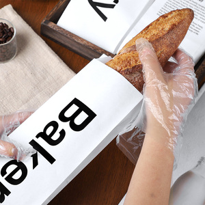 Vente en gros d'inventaire pochette d'emballage écologique étanche à l'huile pour pain grillé de boulangerie sac en plastique avec fenêtre en <span class=keywords><strong>papier</strong></span> kraft - Product Image 3