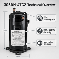 Compresseur à défilement 3Hp de haute qualité 303DH-47C2 réfrigération R22 380V/50Hz 440V/60HZ réfrigération de climatisation