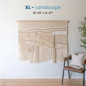 2025 grand macramé tenture murale Art textile abstrait pour Interio Fiber décor Extra Large macramé tête <span class=keywords><strong>de</strong></span> <span class=keywords><strong>lit</strong></span> au-dessus du <span class=keywords><strong>lit</strong></span> - Product Image 1