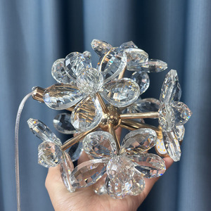 Lámpara de Araña Pequeña de Cristal K9 de Lujo, Altura Ajustable, para <span class=keywords><strong>Dormitorio</strong></span>, Comedor, Sala de Estar y Porche - Product Image 3