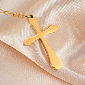 Kalung Rosario Panjang Emas Stainless Steel Katolik dengan Liontin Hati Bunda Maria - Product Image 4