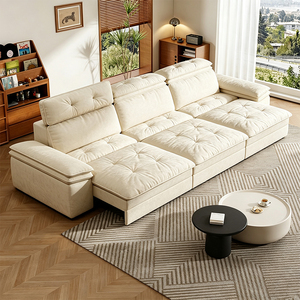 Sofá Cama Eléctrico Reclinable Inteligente con Control por Voz 3 en 1, Tela Antibacteriana 5A, Ahorro de Espacio, Multifunción, Reclinables de Pared - Product Image 1