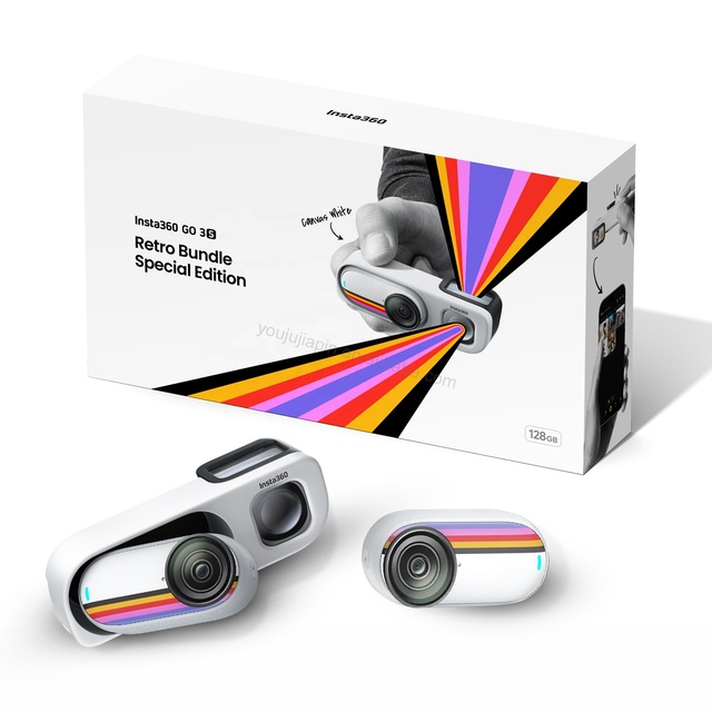 Insta360 GO 3S Retro Gamer Limited Edition 4K 10m Waterproof Wide Sports & Action Camera CMOS Camera with 128GB Built-in Memory