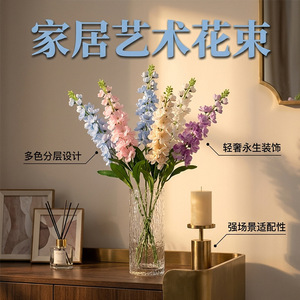 Flores Artificiales de Larkspur Xinchengzhi de 30cm-100cm para Decoración de Jarrones en Hogar, Bodas y Hoteles - Product Image 5