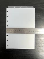 Diviseur de Page vierge à 8 disques, 4 onglets supérieurs, diviseur de Page en plastique de taille A5