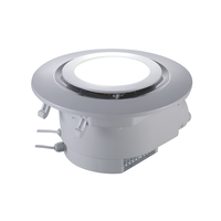 Ventilateur d'extraction d'air mural silencieux en plastique carré de 8 pouces, ultra silencieux, à roulement à billes, avec éclairage LED