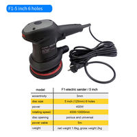 Ponceuse orbitale excentrique électrique 5 pouces avec moteur à aspiration centralisée 400W, vitesse variable, patin auto-agrippant, qualité industrielle, 220V, céramique