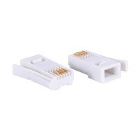 Connecteur modulaire RJ11 UK 6P4C en plastique blanc certifié ISO9001
