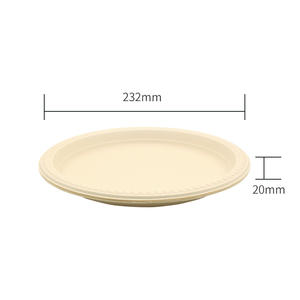 Assiettes en amidon de maïs biodégradables en gros, épaisses, pour salades, fruits, légumes, plats à emporter, vaisselle jetable, ensemble d'assiettes - Product Image 2