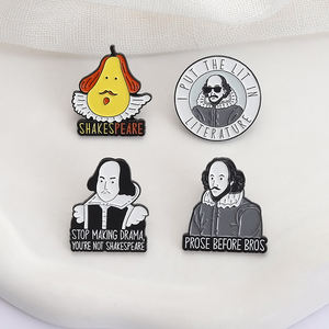 เข็มกลัดวิลเลี่ยมเชกสเปียร์สำหรับนักประพันธ์ที่กำหนดเองหยุดทำละครคุณไม่ได้เป็นคนไม่เชกสเปียร์กระเป๋าเข็มกลัดสัญลักษณ์ปกเสื้อของขวัญ - Product Image 3