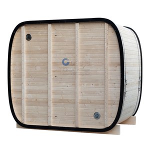 Sauna extérieur en <span class=keywords><strong>bois</strong></span> massif de style moderne, électrique, vapeur sèche et humide, pour 4 personnes, avec vestiaire, pour usage en villa - Product Image 3
