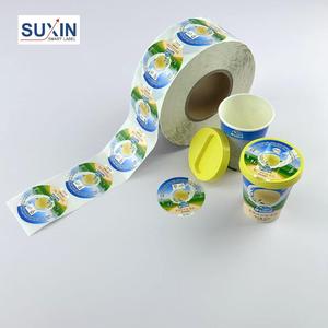 สติกเกอร์ฉลากบรรจุภัณฑ์พิมพ์สีเต็มรูปแบบตามสั่ง สำหรับไอศกรีมและโยเกิร์ต สติกเกอร์โปรโมชั่นทนทานสำหรับอาหารแช่เย็น - Product Image 2