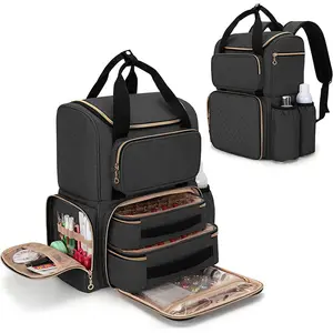 Заводской индивидуальный профессиональный рюкзак для макияжа, сумка для хранения косметики, большая прочная сумка для макияжа