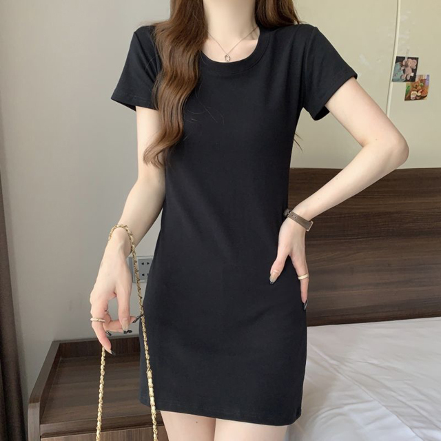 korean ladies mini black dress: & korean ladies mini black dress: &