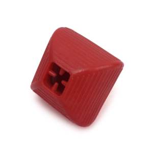 Cubo de juguete masticable rojo para mascotas con diseño texturizado - Product Image 1