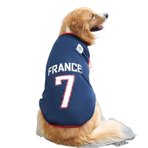Custom Dog Pet Small And Medium-sized Dog Golden Retriever Spring And Summer Mesh Back Football Clothes Pet Supplies