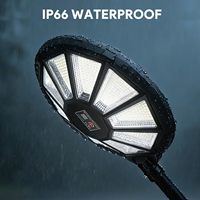 Lampes murales solaires extérieures 590 LED IP66 étanches 6000K lumière du jour avec détecteur de mouvement rechargeables pour jardin/cour