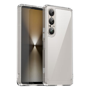 OEM espacio acrílico a prueba de golpes caso para <span class=keywords><strong>Sony</strong></span> <span class=keywords><strong>Xperia</strong></span> 1 VII 10 VI 1VI 5V 1 V 10 V con anillo magnético funda protectora de la cámara - Product Image 1