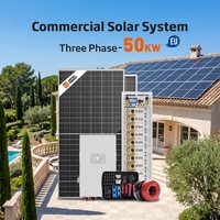 Sistema Solar Híbrido de 50kW 100kWh con Batería de Litio para Áreas Remotas y Respaldo para Casas de Campo