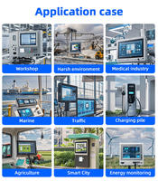 Custom LOGO Industrial LCD Display IP65 Waterproof 10.1 12 15 17 19 21.5 23.8 Inch PCAP Touch Screen Panel PC Industrial Monitor