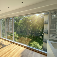 Ventanas Modernas de Aluminio para Villa, con Doble Acristalamiento Templado, Aislamiento Térmico, Insonorización y Marco Empotrado