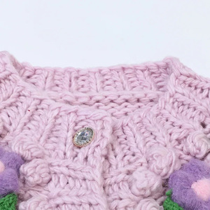 Women's Knitted <b>Cardigan</b> Loose Long Sleeve Floral Embroidered Vintage Warm Casual Sweater Coat - Product Image 2
