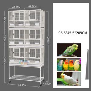 Istiflenebilir tasarım çıkarılabilir tel bölücü büyük uzay üreme kuş kafesi - Product Image 2