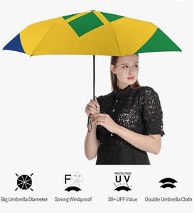 Parapluie de <span class=keywords><strong>voyage</strong></span> personnalisé à bas <span class=keywords><strong>prix</strong></span>, design drapeau des Îles Vierges américaines, coupe-vent, pliable automatiquement, petit, portable, pour sac à dos et voiture - Product Image 6