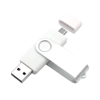 Flash Drive USB C Putar 2 in 1 OTG Pen Drive Logo Kustom Memory Stick
