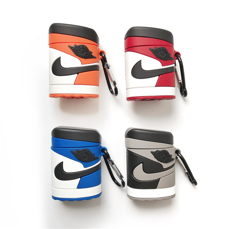 Hot Koop 3D Mode Sport Merk Sneakers Ontwerp Oortelefoon Case Voor Airpods Pro Cool Aj Siliconen Beschermhoes Voor Airpods 1/2