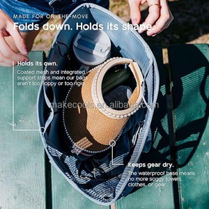 กระเป๋าชายหาดแบบเบาสำหรับกิจกรรมกลางแจ้ง ยี่ห้อ Outdoor Cassi พร้อมฐานกันน้ำและตาข่ายเคลือบสำหรับชายหาด เรือ สระว่ายน้ำ และกีฬา - Product Image 5