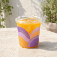 Gobelets en plastique transparent, lot de 50, gobelets jetables pour café glacé, gobelets à emporter pour boissons froides, smoothies, jus