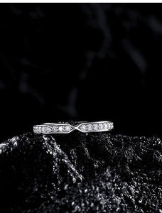 Anillo de Plata de Ley S925 con Moissanita, Anillo de Bodas - Product Image 4