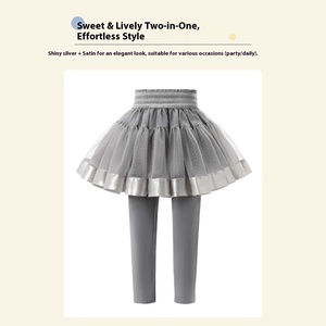 <span class=keywords><strong>Leggings</strong></span> a due pezzi in stile autunnale per ragazze, pantaloni a sbuffo a rete, pantaloni a sbuffo, per Outdoor - Product Image 4