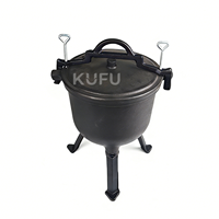 Direct usine, Ensemble de marmites Potjie en fonte émaillée à 3 pieds, pour ragoût au feu de camp / Cocotte hollandaise