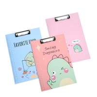 Porte-documents A4 créatif style dessin animé, dinosaure et ours, design simple et frais, pour étudiants, écriture et examens