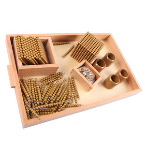 Alta calidad Diy educativos de madera EquipmentBead juego Montessori matemáticas materiales de oro del grano Material - Product Image 1