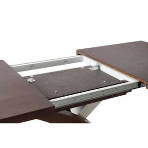Tavolo da Pranzo Allungabile in Acciaio e MDF 160x90x77cm 220cm - Product Image 1