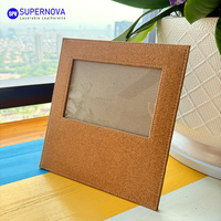 Cadre photo en similicuir léger fait main, personnalisable et gravable au laser, vierge, 4x6" 5x7", pour cadeau de mariage, vente en gros