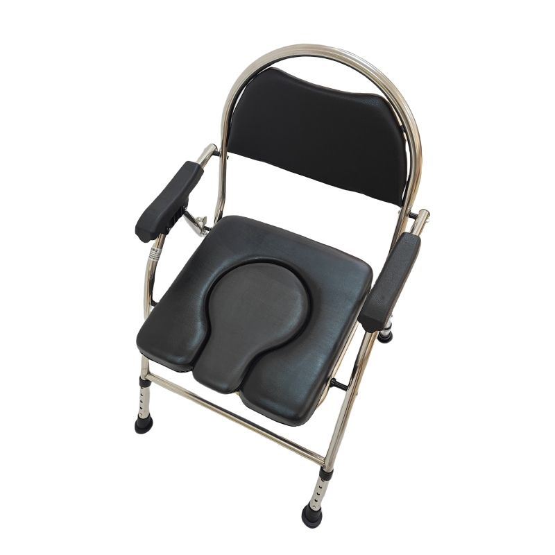 Stainless Steel Commode Chairs Durable Foldable